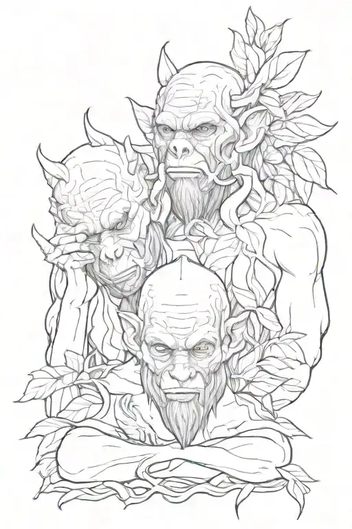 see no evil speak no evil hear no evilnature nature tattoo design idea