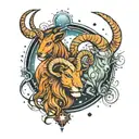 constellation Leo and Capricorn tattoo design idea