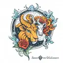 constellation Leo and Capricorn tattoo design idea