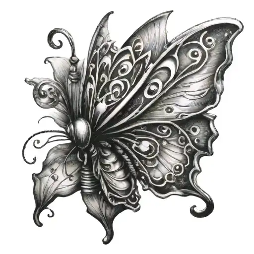 A soda can being transformed into a beautiful butterfly, symbolizing transformation and overcoming childhood abuse tattoo design idea