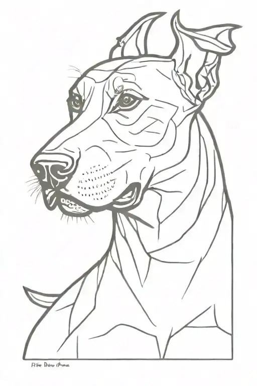 doberman angry tattoo design idea