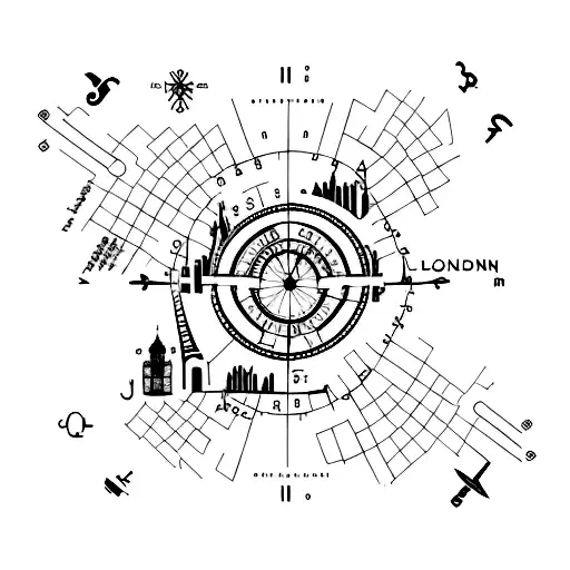 London coordinates tattoo design idea