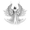 angel in islam tattoo design idea