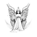angel in islam tattoo design idea