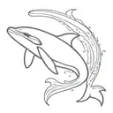 killer whale tattoo design idea