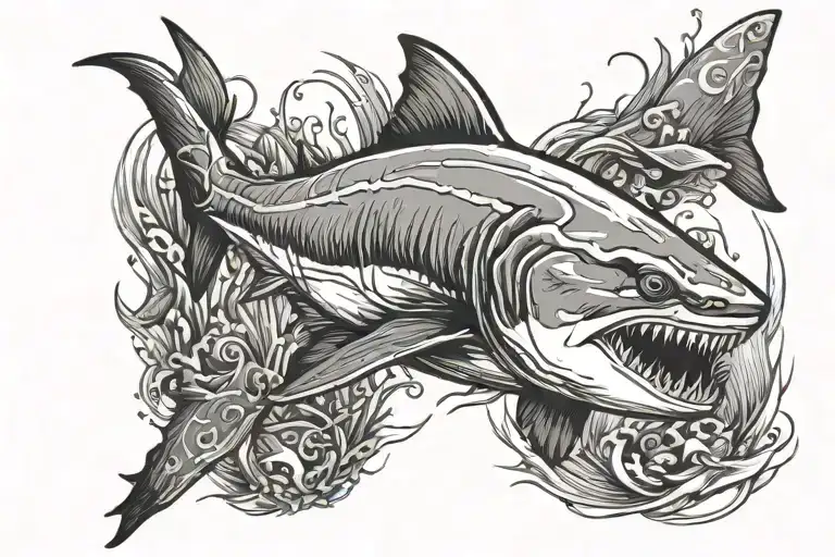 Nemo shark tattoo design idea