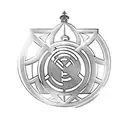  uefa champions league trophy with real madrid logo tattoo design idea