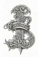 Roman numerals of the date 27 08 17 written tattoo design idea