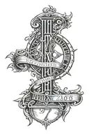 Roman numerals of the date 27 08 17 written tattoo design idea