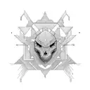 cyber sigilism tattoo design idea