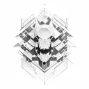 cyber sigilism tattoo design idea