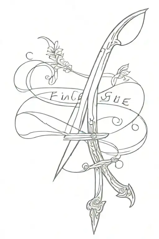 bible verse as sword tattoo design idea