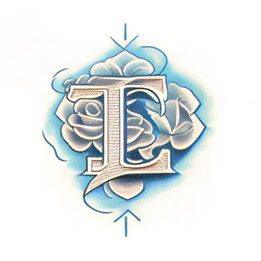E Name First Letter Tattoo Illustration Stock Illustration 1721999170 |  Shutterstock
