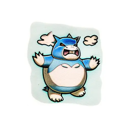 snorlax   tattoo design idea
