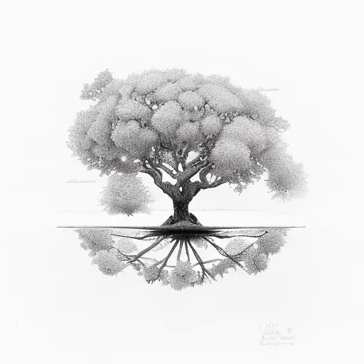 árbol de la vida celta tattoo design idea