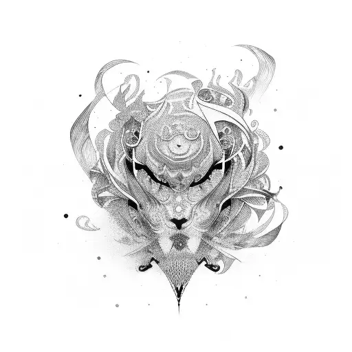 An abstract design inspired by the movement and flow of tattoo ink tattoo design idea
