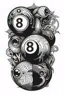 eight ball tattoo design idea