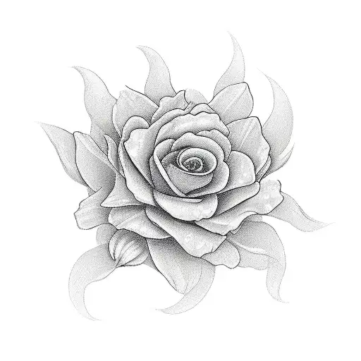 side butterfly and a flower tattoo design idea