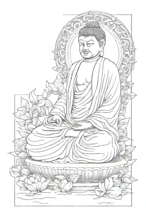 budhha, dostoevsky, philosophy, emptiness ,  tattoo design idea