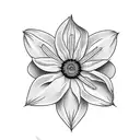 daisy, morning glory, daffodil, and cosmo flower  tattoo design idea