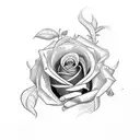 yorkshire rose tattoo design idea