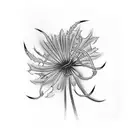 Red spider lily with dragon around it tattoo design idea