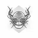 Spider skull tattoo design idea