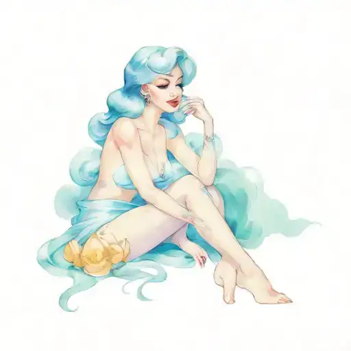 nsfw disney characters nude pin up tattoo design idea