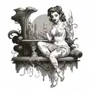 nsfw disney characters nude pin up tattoo design idea