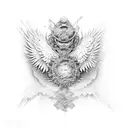 Genshin impact wings tattoo design idea