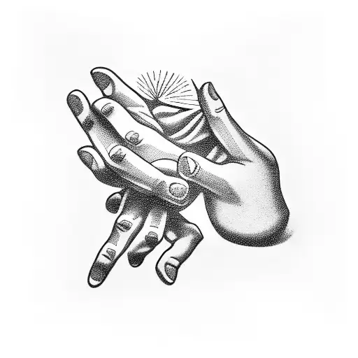 hands pray  tattoo design idea