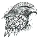 red tailed hawk tattoo design idea