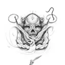 crochet hook tattoo design idea