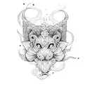 crochet hook tattoo design idea