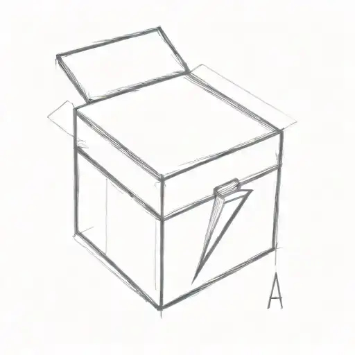 À bowie box, focusing more on the box, a simple, symbolic minimal tattoo. It's inspired by a song called "Bowie box".  tattoo design idea