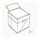 À bowie box, focusing more on the box, a simple, symbolic minimal tattoo. It's inspired by a song called "Bowie box".  tattoo design idea