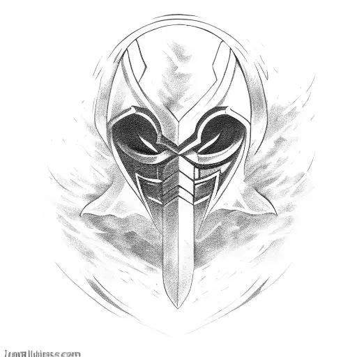 jhin from league of legends tattoo design idea