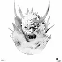 A mashup of characters from Jujutsu Kaisen and Game of Thrones in a battle scene tattoo design idea
