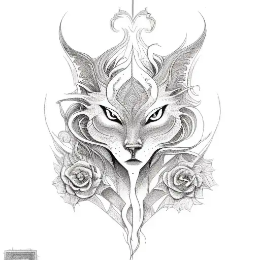 A symbolic tattoo representing the transformation of Celaena Sardothien into Aelin Galathynius tattoo design idea