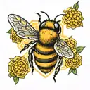 honey bee hive tattoo design idea