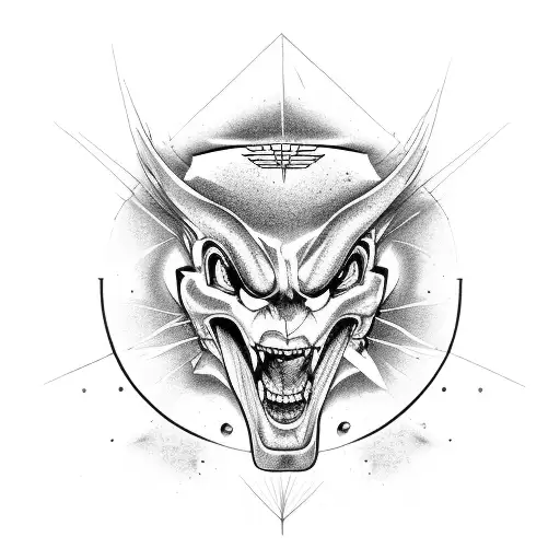 Dodge Charger crashing through a basketball hoop tattoo design idea