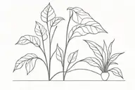 vegetable plants growing tattoo design idea