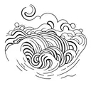 Ocean Wave tattoo design idea