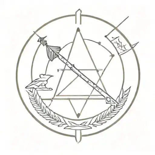 single arrow from the great seal of the U.S. tattoo design idea