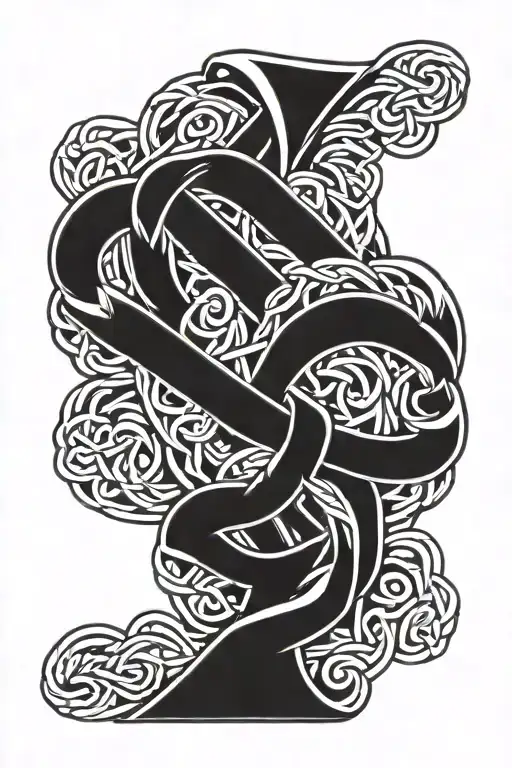 Celtic Braid mix half sleeve  tattoo design  tattoo design idea