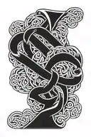 Celtic Braid mix half sleeve  tattoo design  tattoo design idea