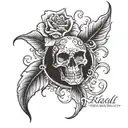 Get a tattoo with these words: Red, A Ruby, Iron, Pepper tattoo design idea