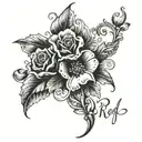 Get a tattoo with these words: Red, A Ruby, Iron, Pepper tattoo design idea