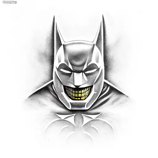 dark knight and jet tattoo design idea