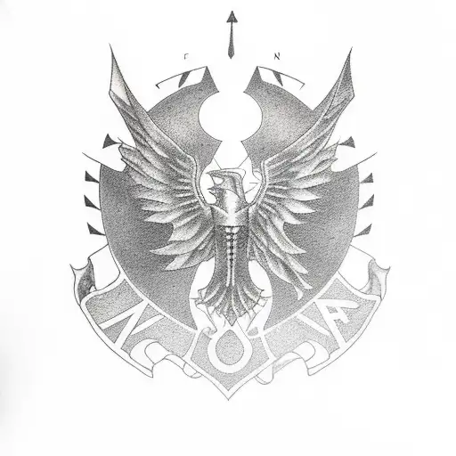 air force jet and dark knight tattoo design idea